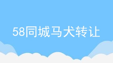 58同城马犬转让