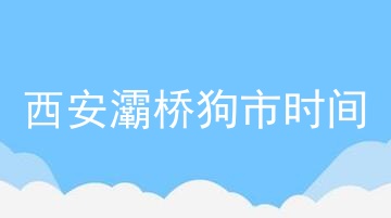 西安灞桥狗市时间