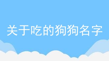 关于吃的狗狗名字