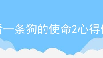 观看一条狗的使命2心得体会