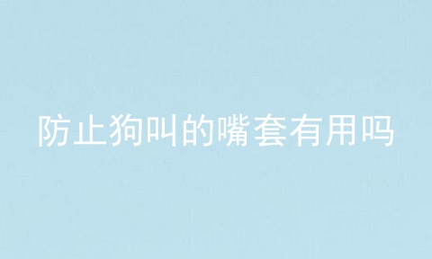 防止狗叫的嘴套有用吗