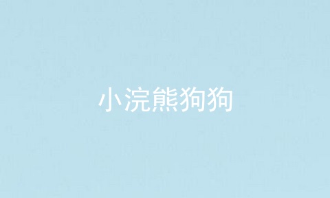 小浣熊狗狗