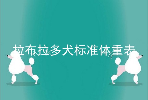拉布拉多犬标准体重表
