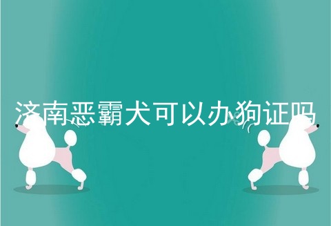 济南恶霸犬可以办狗证吗