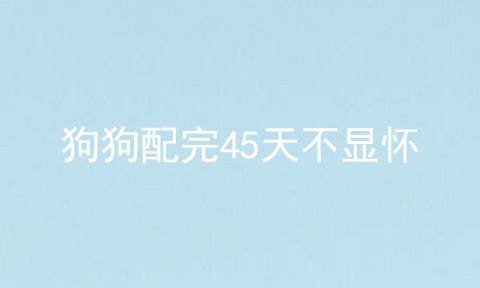 狗狗配完45天不显怀