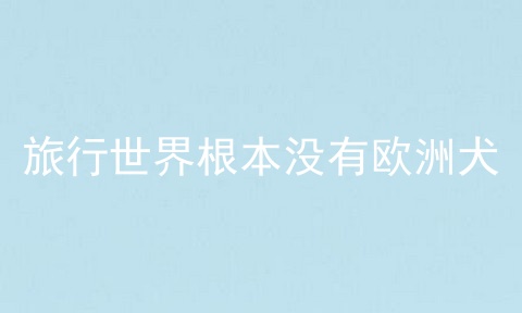 旅行世界根本没有欧洲犬
