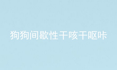 狗狗间歇性干咳干呕咔