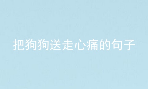 把狗狗送走心痛的句子