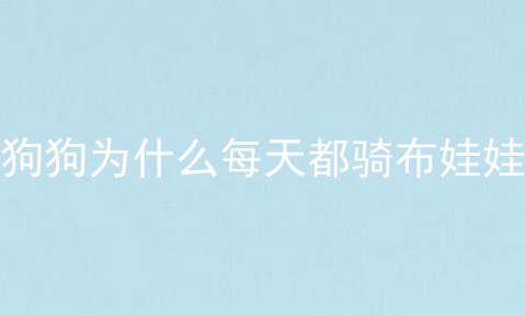 狗狗为什么每天都骑布娃娃