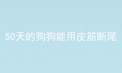 50天的狗狗能用皮筋断尾