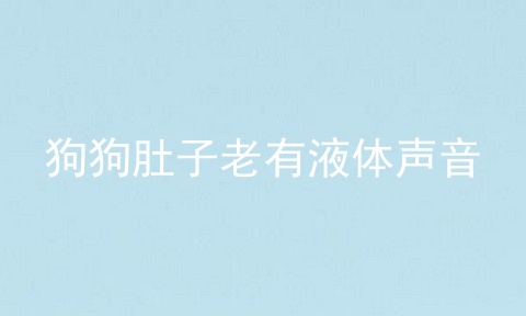 狗狗肚子老有液体声音