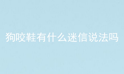 狗咬鞋有什么迷信说法吗