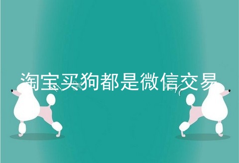 淘宝买狗都是微信交易