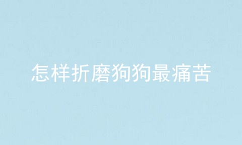 怎样折磨狗狗最痛苦