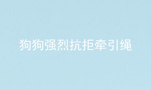 狗狗强烈抗拒牵引绳