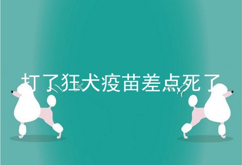 打了狂犬疫苗差点死了