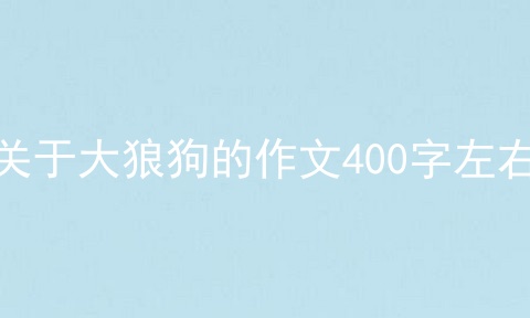 关于大狼狗的作文400字左右