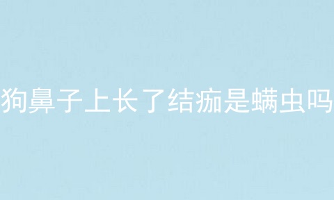 狗鼻子上长了结痂是螨虫吗