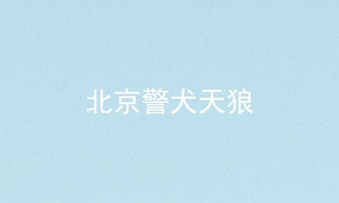 北京警犬天狼