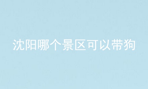 沈阳哪个景区可以带狗