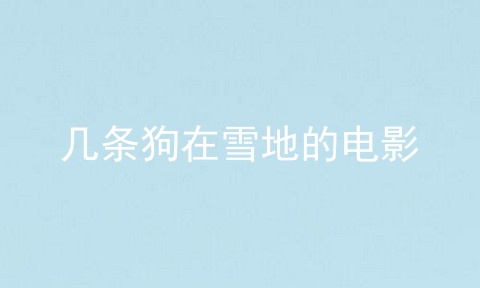 几条狗在雪地的电影