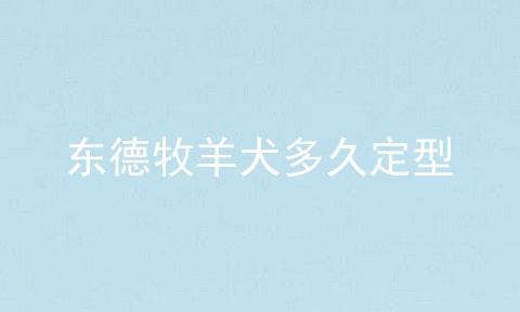 东德牧羊犬多久定型