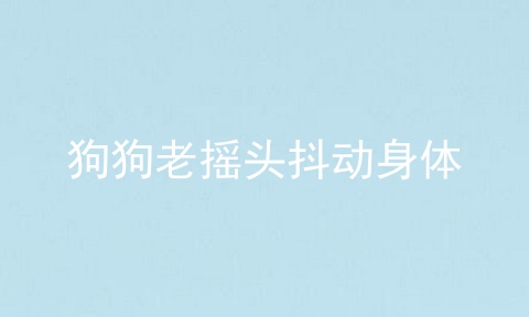 狗狗老摇头抖动身体