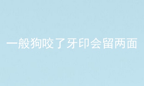 一般狗咬了牙印会留两面