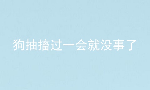 狗抽搐过一会就没事了