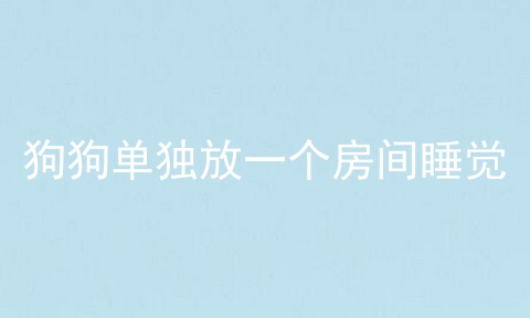 狗狗单独放一个房间睡觉