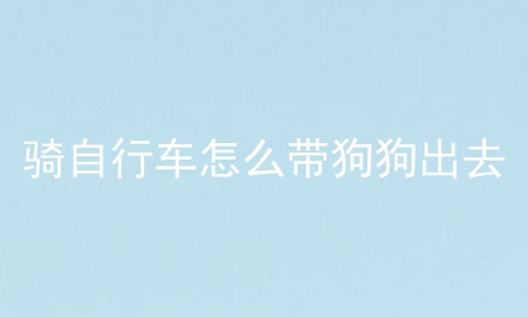 骑自行车怎么带狗狗出去