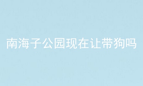 南海子公园现在让带狗吗