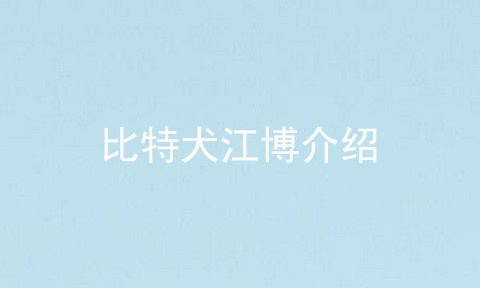 比特犬江博介绍