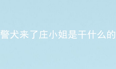 警犬来了庄小姐是干什么的