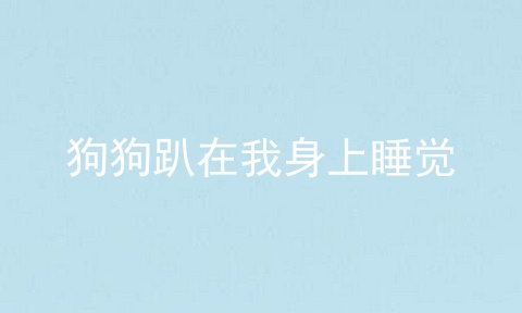 狗狗趴在我身上睡觉