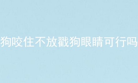 狗咬住不放戳狗眼睛可行吗