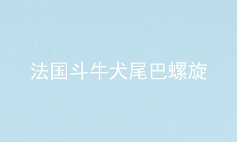 法国斗牛犬尾巴螺旋