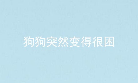 狗狗突然变得很困