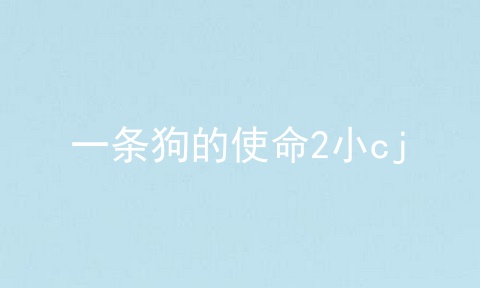 一条狗的使命2小cj