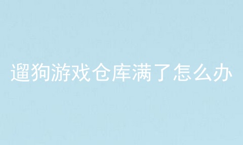 遛狗游戏仓库满了怎么办