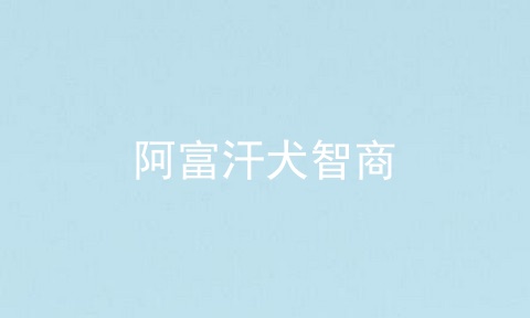 阿富汗犬智商