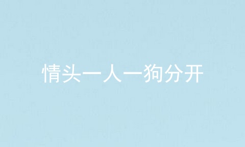 情头一人一狗分开