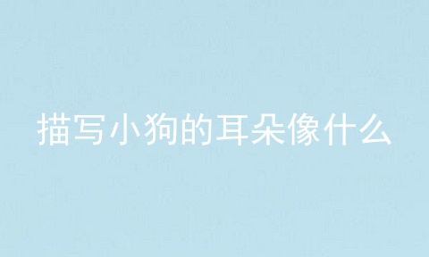 描写小狗的耳朵像什么