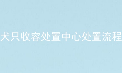 犬只收容处置中心处置流程