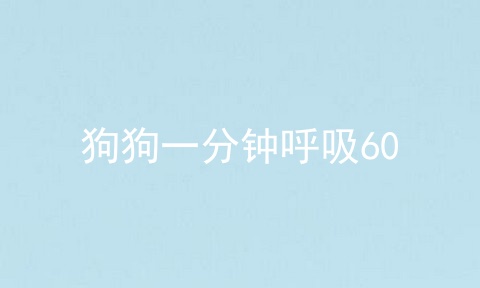 狗狗一分钟呼吸60